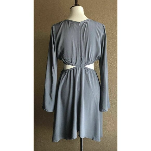 Swell Womens Gray Rayon Crochet Baja Cut Out Dress - Picture 8 of 10